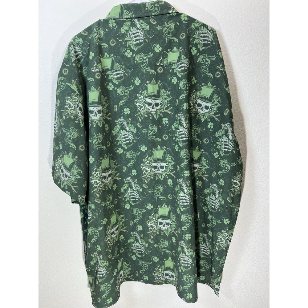 Retro Rifle Men's Short Sleeve Button Down Shirt Size 4XL Irish Hand Grenade - Picture 2 of 7